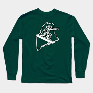 Maine Snowboarder Long Sleeve T-Shirt